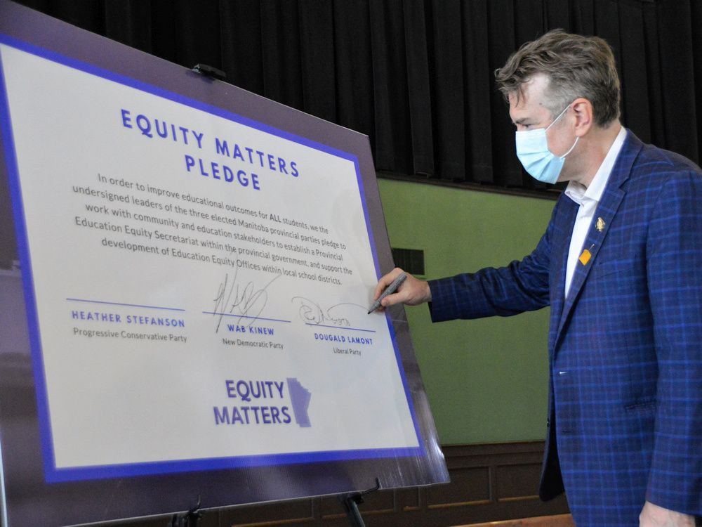 Provincial opposition party leaders sign on to Equity Matters pledge